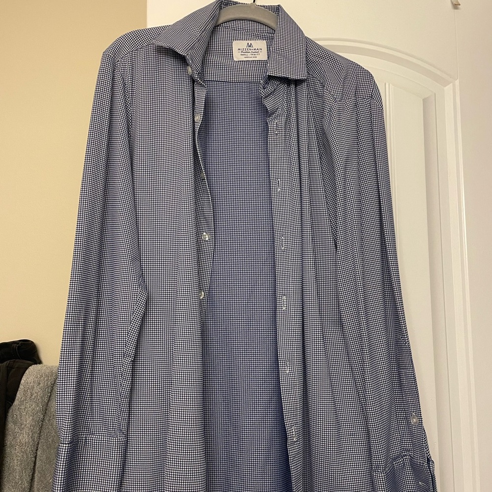 Blue button down shirt